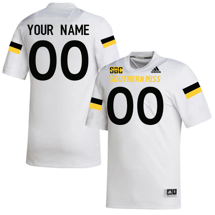 Custom Southern Miss Golden Eagles Player's Name And Number Football Jersey-White